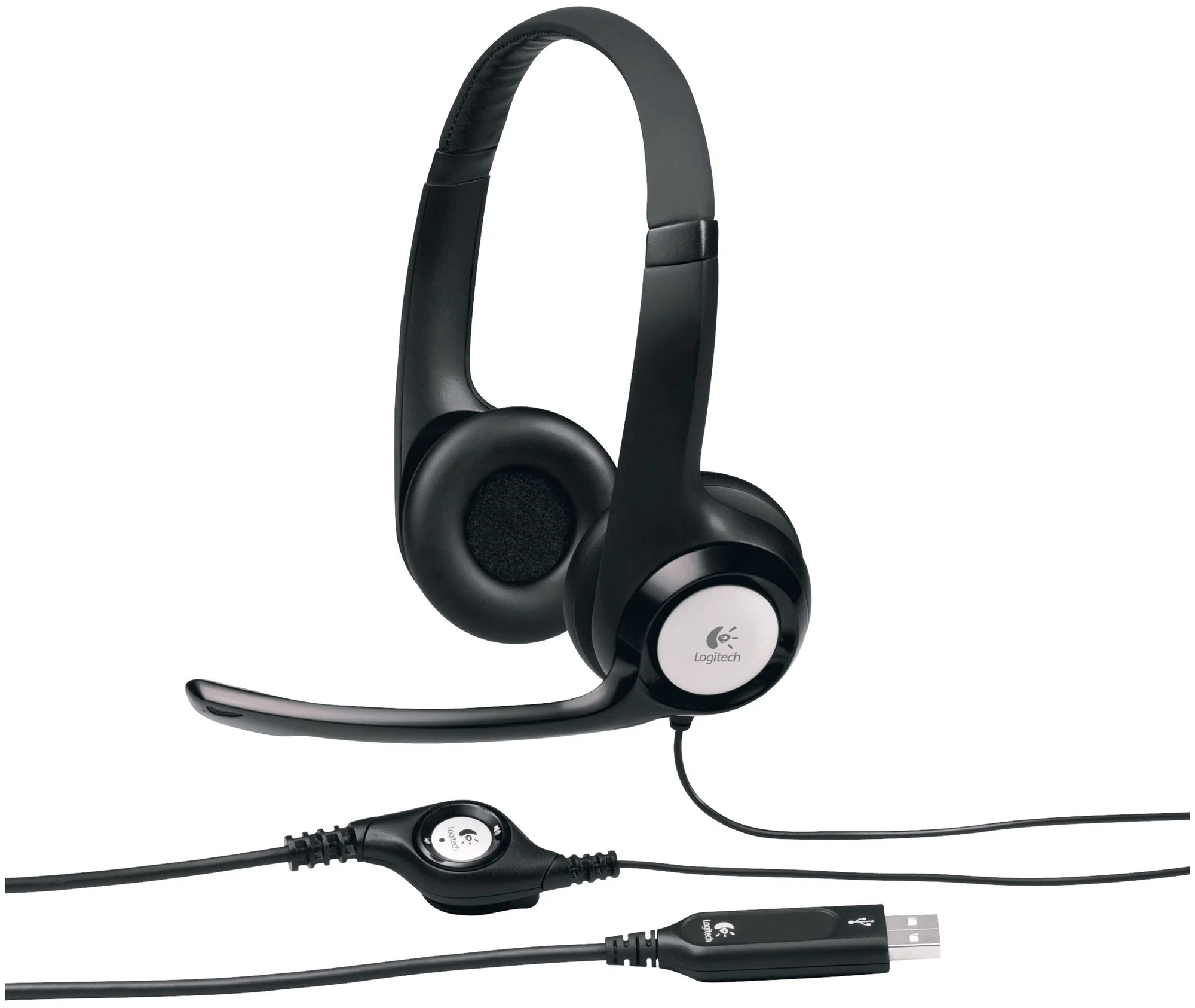 Компьютерная гарнитура Logitech Stereo Headset H390, черный