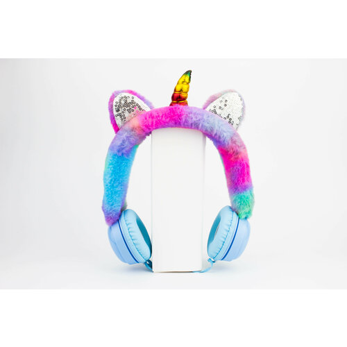 Наушники Единороги с разъемом mini jack 35 мм голубые для ПК для телефона с микрофоном для iPhone Android 49900₽