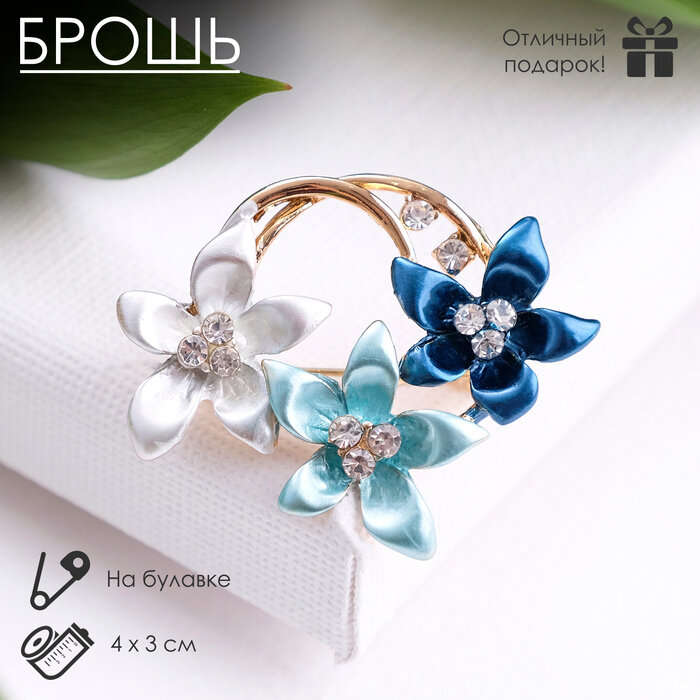 Брошь, стразы