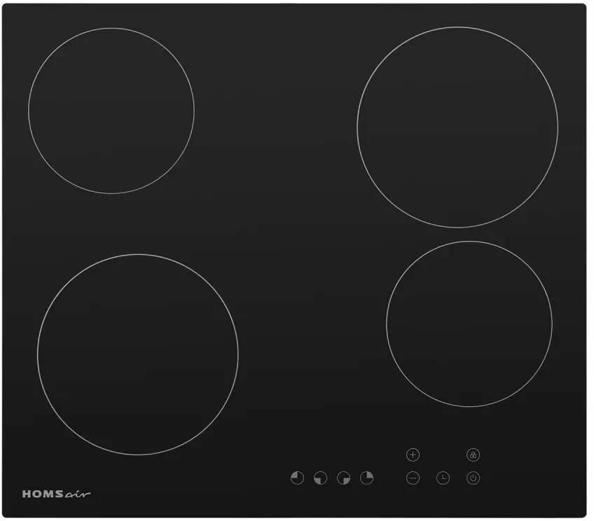 Электрическая варочная панель HOMSAIR HV64BK, электрическая, независимая, черный