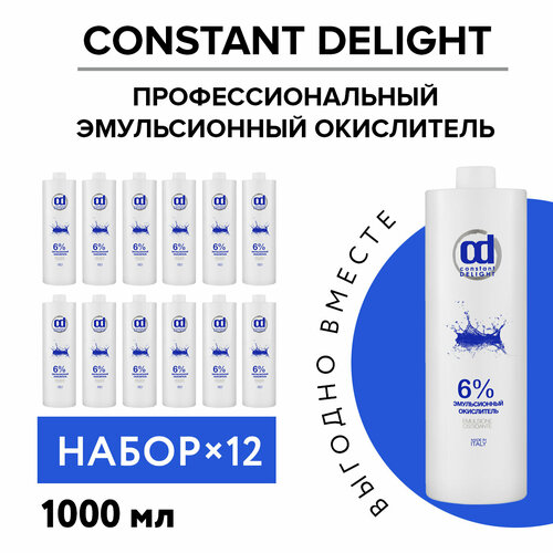 краска для волос constant delight крем краска delight trionfo для окрашивания волос Окислитель 6 % CONSTANT DELIGHT эмульсионный 1000 мл - 12 шт