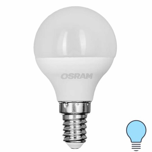 Лампа светодиодная Osram шар 5Вт 470Лм E14 холодный белый свет