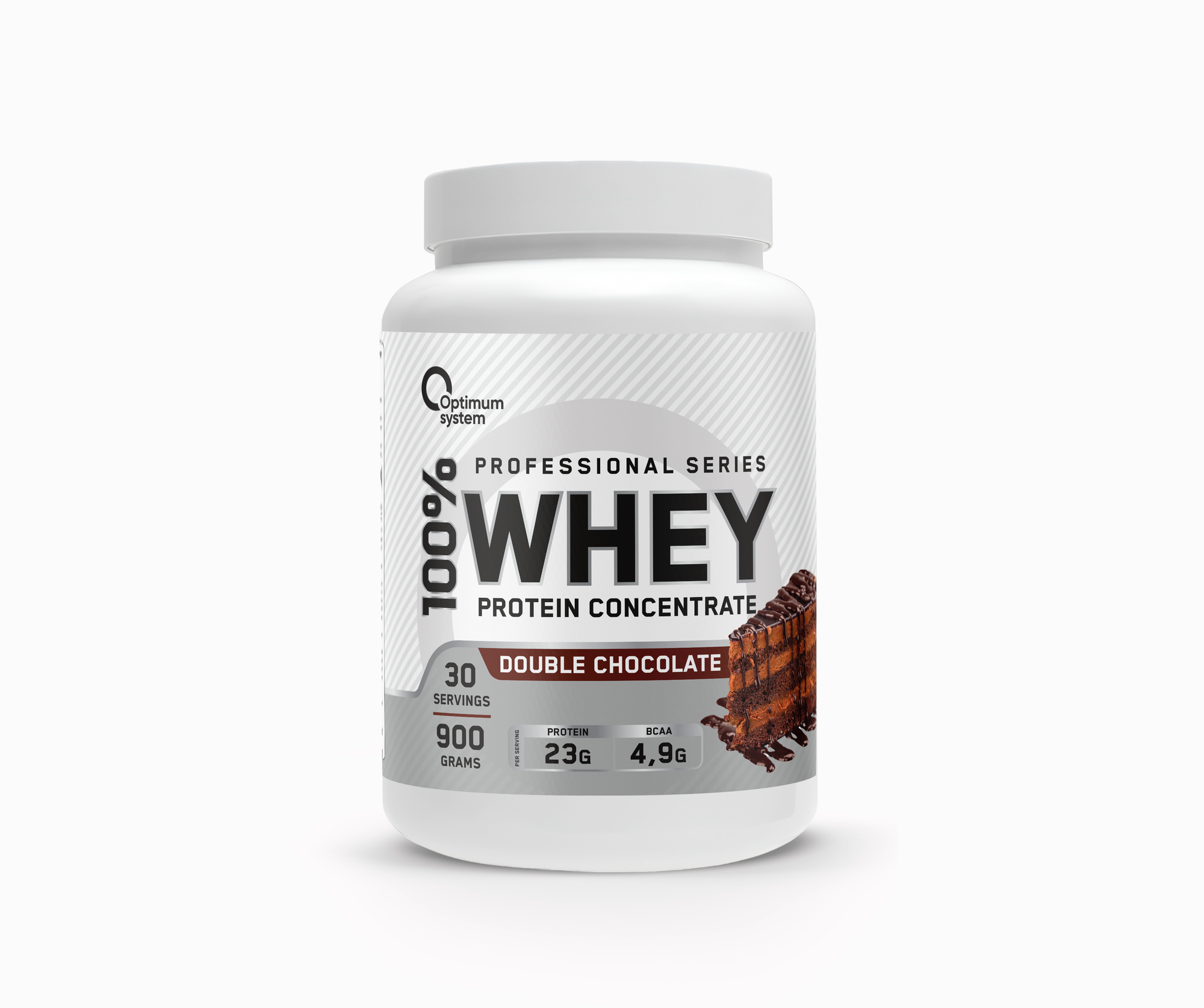 Optimum System WHEY PROTEIN, банка 900 г (Тропик с кусочками манго)