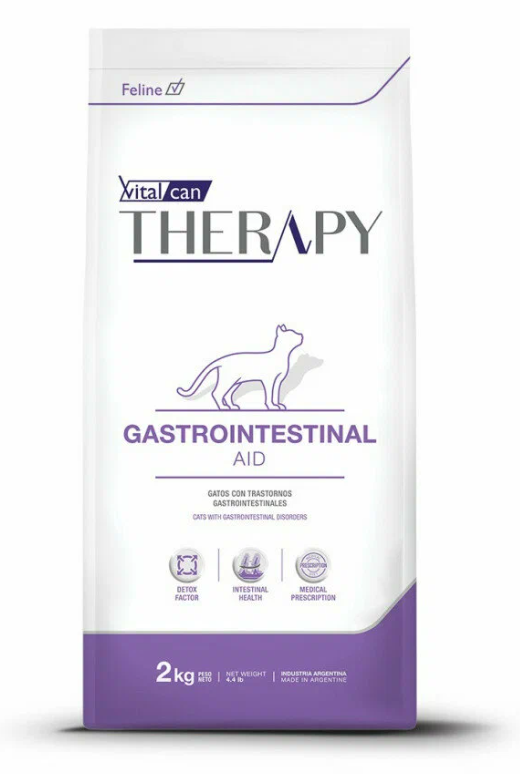 Виталкан Корм Therapy Feline Gastrointestinal Aid для кошек всех возрастов, при болезнях ЖКТ, 2 кг