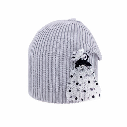 фото Шапка бини андерсен, размер 52-54, серый
