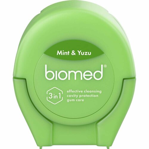 Biomed DentalFloss мята и юдзу зубная нить, 50м 102.95287.0101 зубная нить biomed с ароматом мяты и юдзу 50м