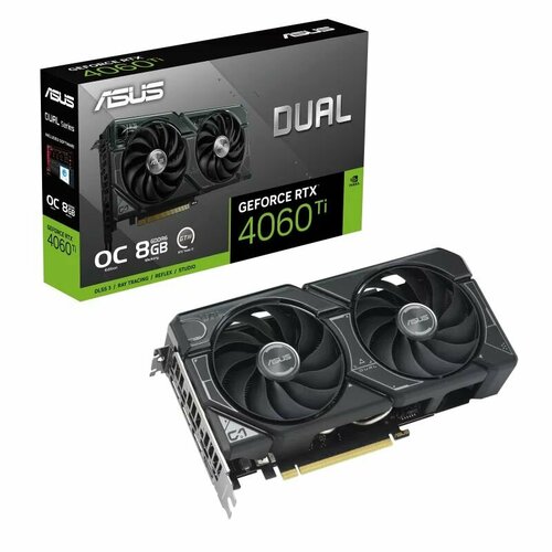 Видеокарта ASUS GeForce RTX 4060 Ti DUAL Edition OC 8 ГБ 90YV0J40-M0NA00 5754000₽
