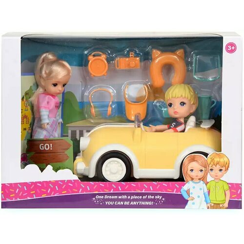 Набор кукол 91067-A с машиной и аксессуарами