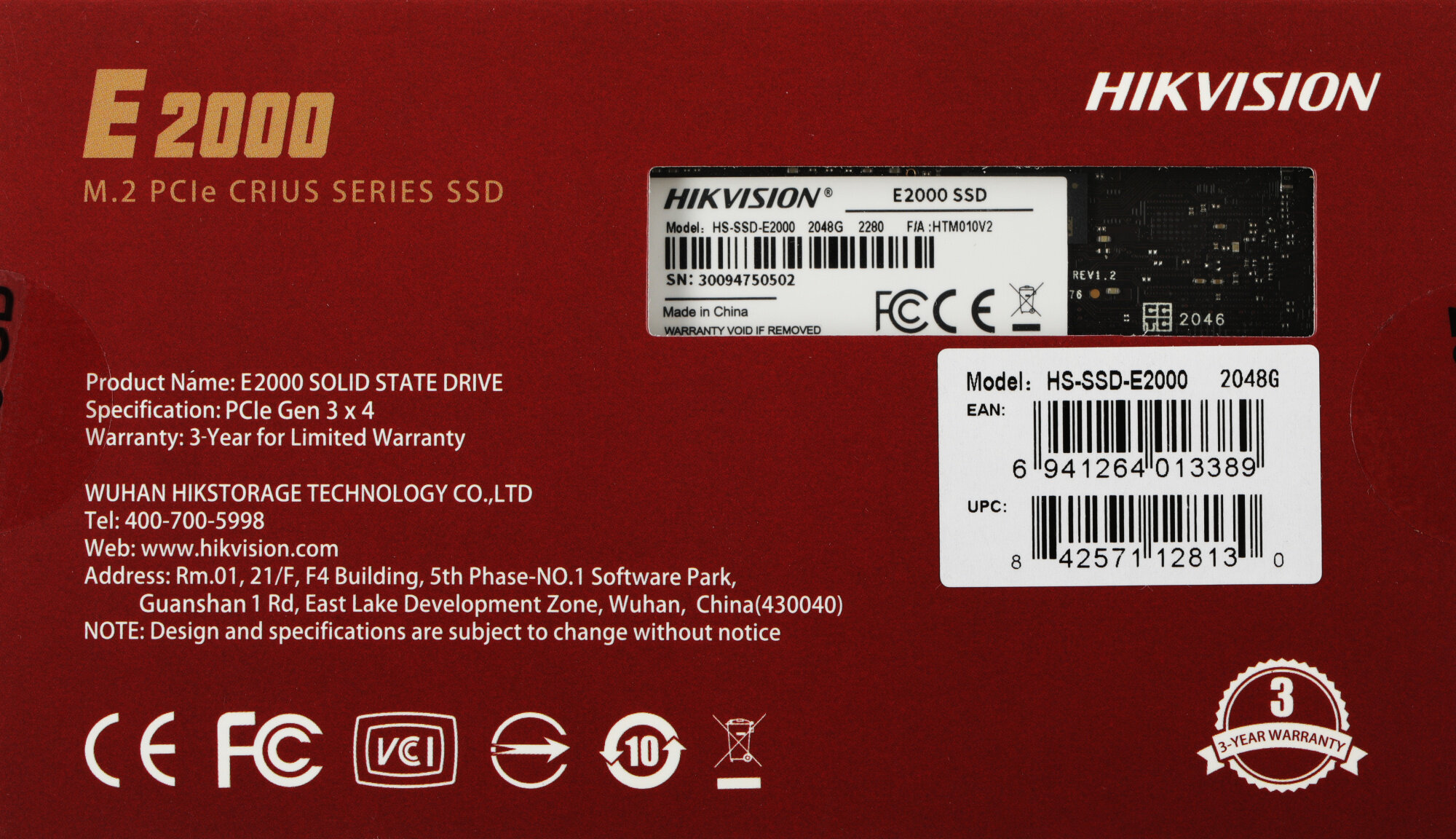 Накопитель SSD HIKVision 2048GB E2000 Series (HS-SSD-E2000/2048G) - фото №7