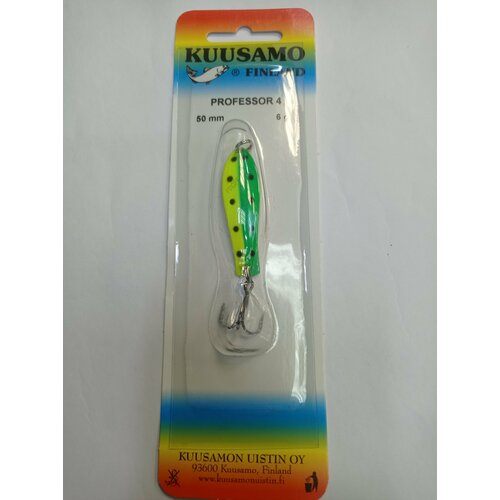 фото Блесна "kuusamo" для ловли форели, щуки и судака. -1шт. -цвет gr/fye-s