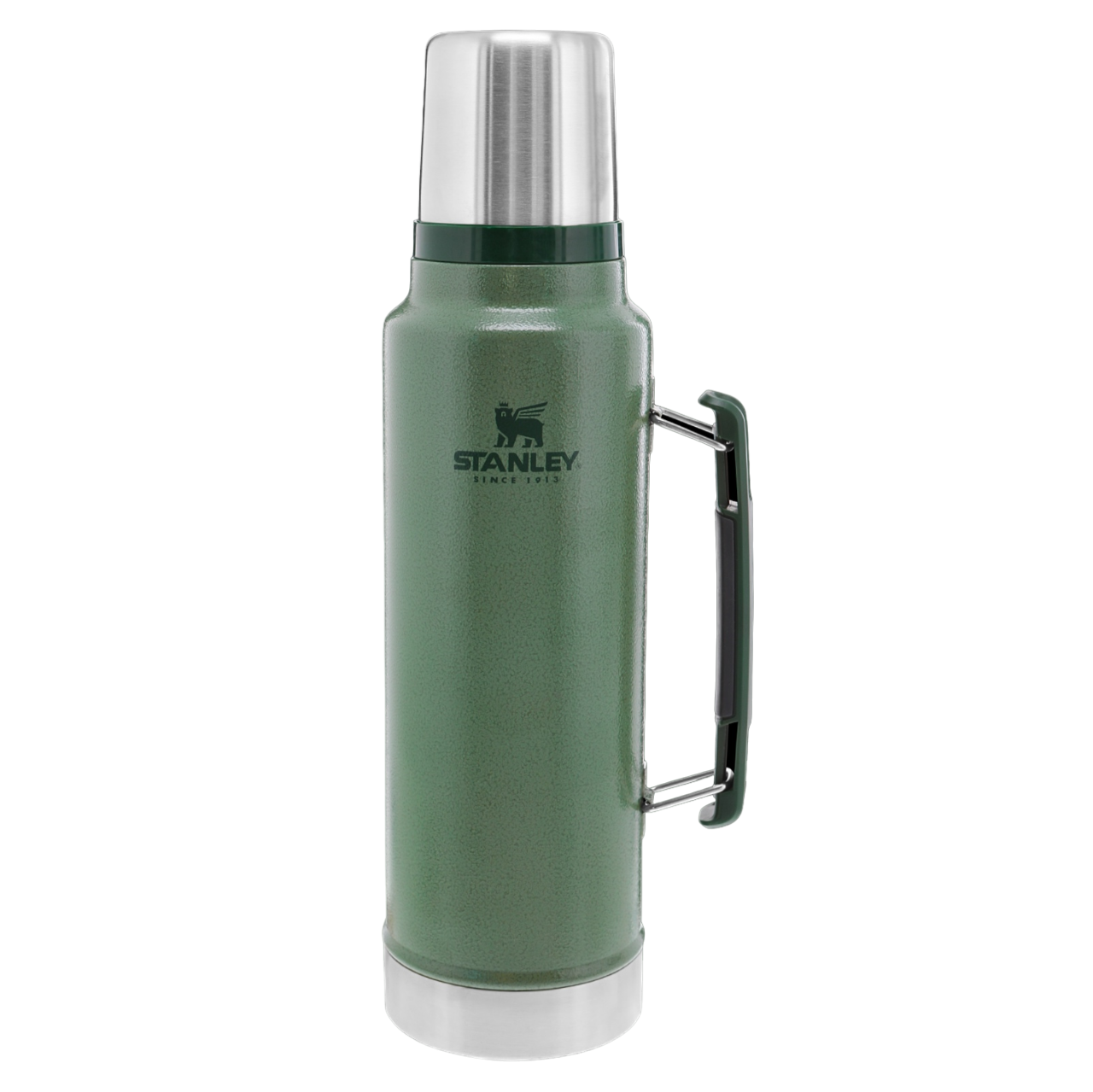 фото STANLEY (10-12417-001) Термос с ручкой, темно-зеленый "Classic Bottle" 1,4л/нержавеющая сталь/в поход/с собой/подарок/для напитков/в поездку/в машину