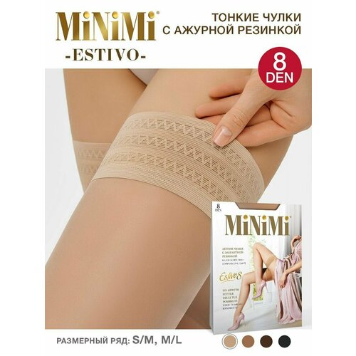 фото Чулки minimi estivo, 8 den, размер 2-3, caramello