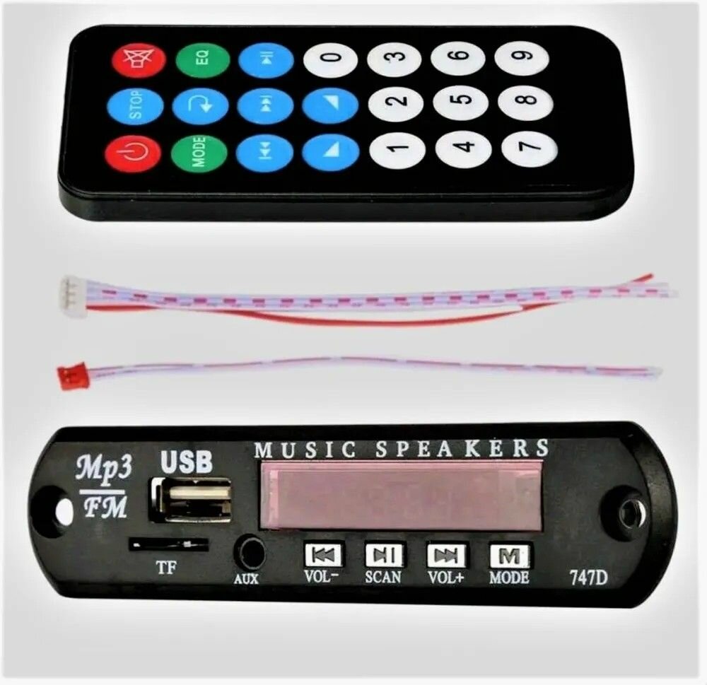 Беспроводной встраиваемый модуль(плата MP3 декодера bluetooth),(12В). MP3/Bluetooth/FM плеер с пультом управления OT-SPM01
