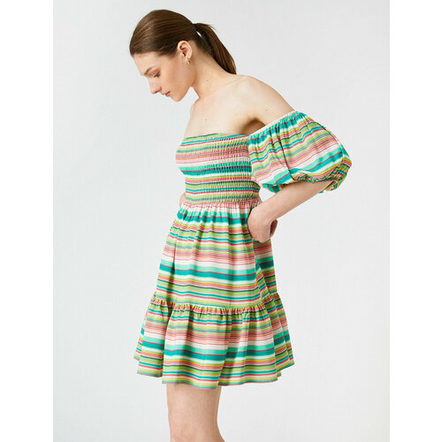 фото Платье koton, размер 34, зеленый