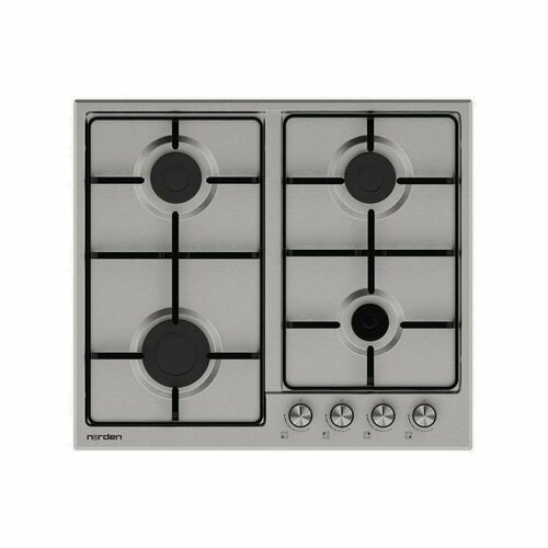 Встраиваемая газовая панель Norden Nord 6L4G IX нержавеющая сталь 1259900₽