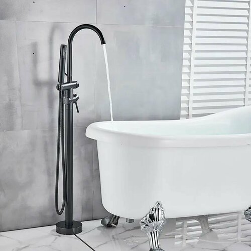 Смеситель напольный отдельно стоящий Southlife Premium Vogue Black Matte