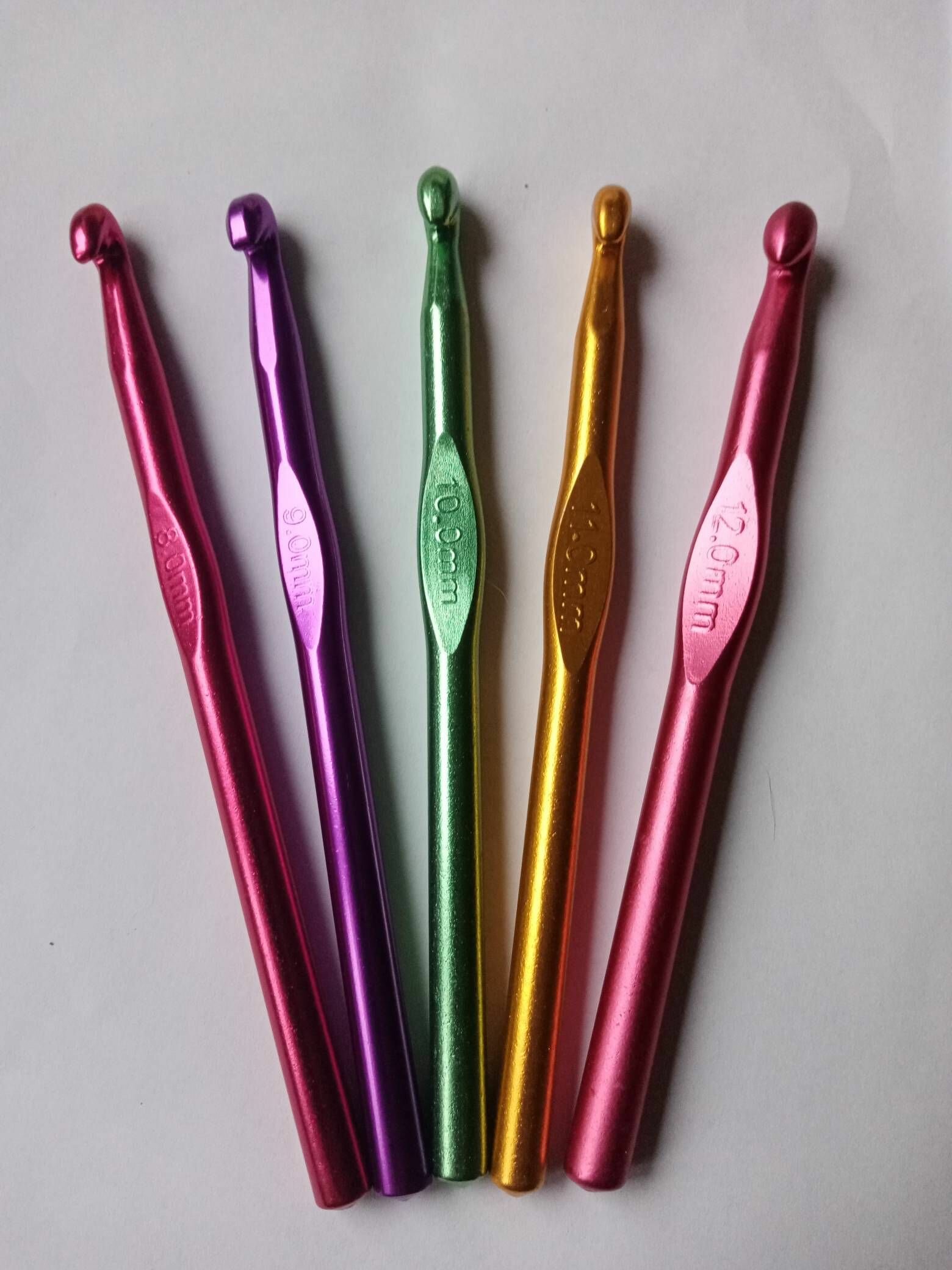 Крючки для вязания (5шт.)8мм9мм10мм11мм12мм/ Набор крючков металл.