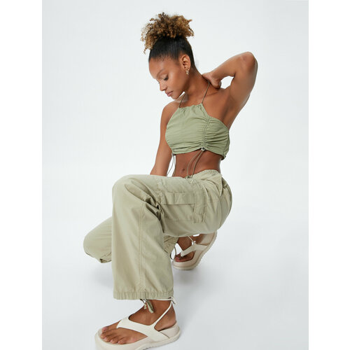 фото Топ koton, размер 34, белый, зеленый