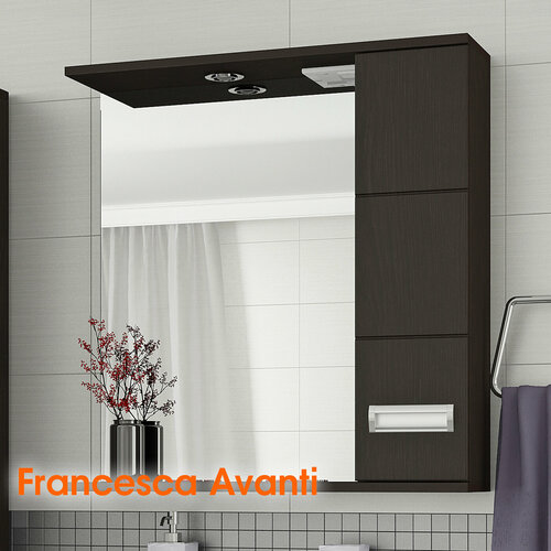Шкаф-зеркало Francesca Avanti Кубо 70 правый венге 9790₽