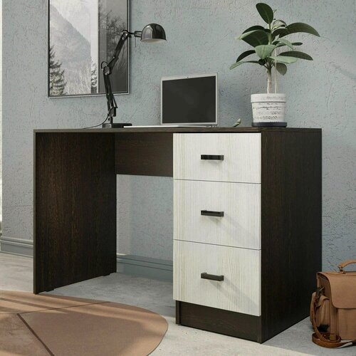 Изображение товара Стол письменный стандарт Венге/Лоредо, ЛДСП, для офиса, для дома, для кабинета, 1100х750х590, ЭРА