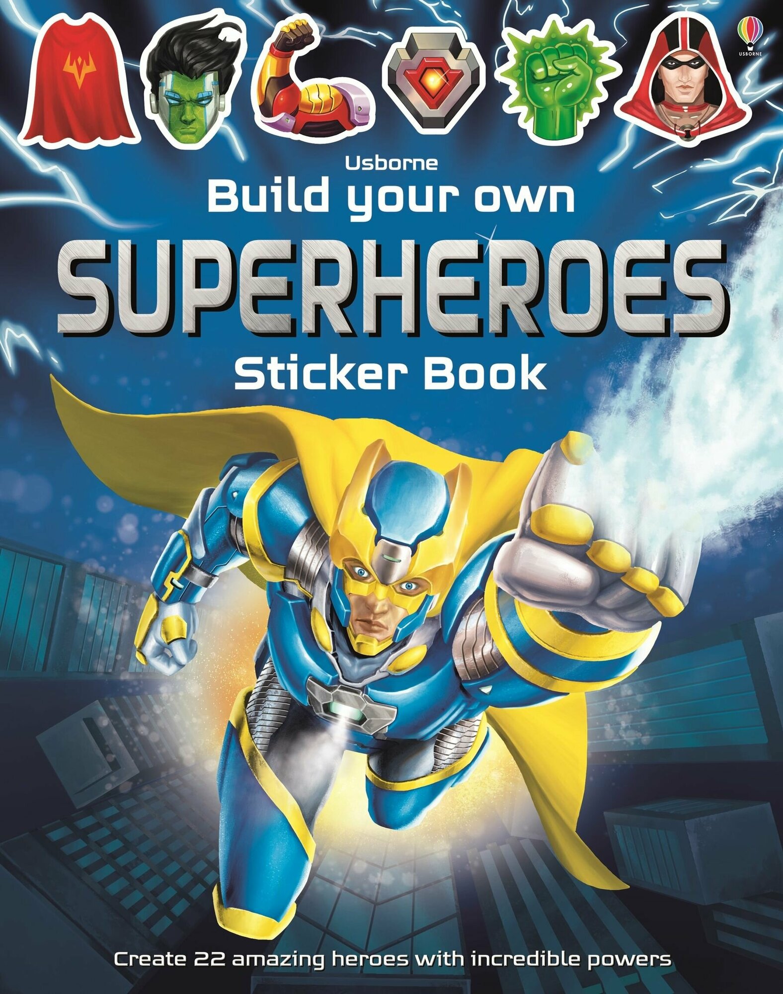 Build Your Own Superheroes Sticker Book / Tudhope Simon / Книга на Английском