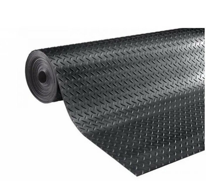 Резиновая рулонная дорожка Rubber Matting 1,2x4м h3 мм "Елка" (черная)
