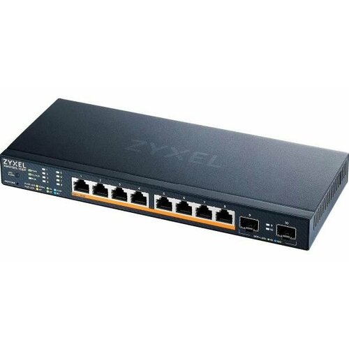 Мультигигабитный Smart L3 Lite коммутатор Zyxel NebulaFlex XMG1915-10EP 8xRJ-45 125G PoE 2xSFP бесшумный без вентилятора бюджет PoE 130 Вт 4940000₽