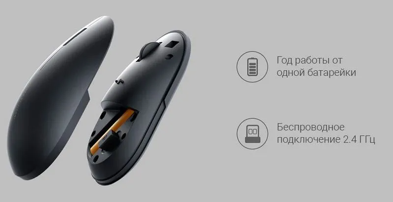 Беспроводная мышь Xiaomi Mi Wireless Mouse 2 (XMWS002TM) Black — фото 17