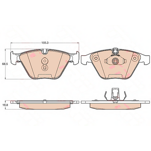 TRW GDB2021 (34116794915 / GDB2021) колодки дисковые перед. \ BMW (БМВ) e65 / e66 01