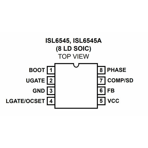 Микросхема ISL6545AC SO8 микроконтроллер attiny13v 10su so8 замена attiny13v 10si