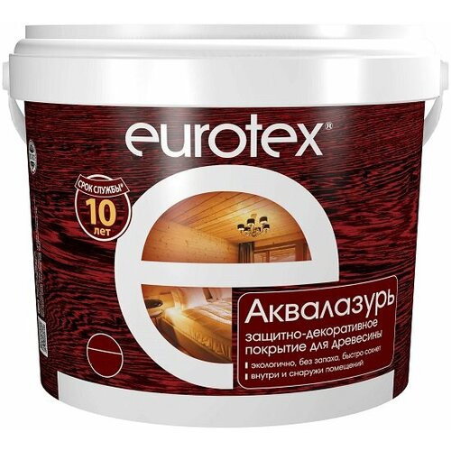 Антисептик Eurotex Аквалазурь 2.5кг Сосна Акриловый для Внутренних и Наружных Работ / Евротекс Аквалазурь.