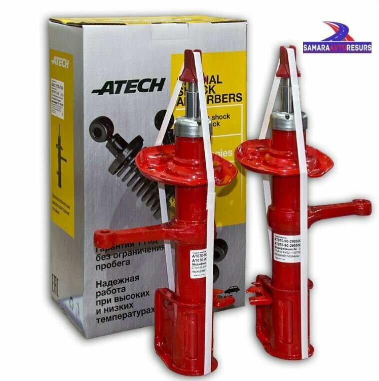 Амортизатор передней подвески "ATECH" SPORT-GAS 2170-2190 с занижением (-70) 2 шт. газомасляные (к-т)