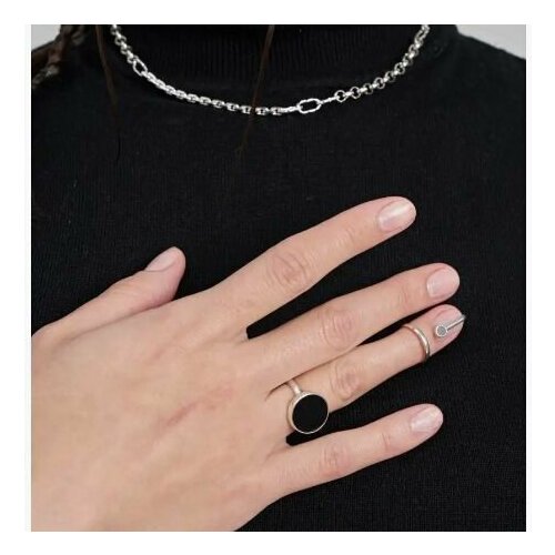 Печатка BOHOANN, серебро, 925 проба, агат, размер 16, серебряный