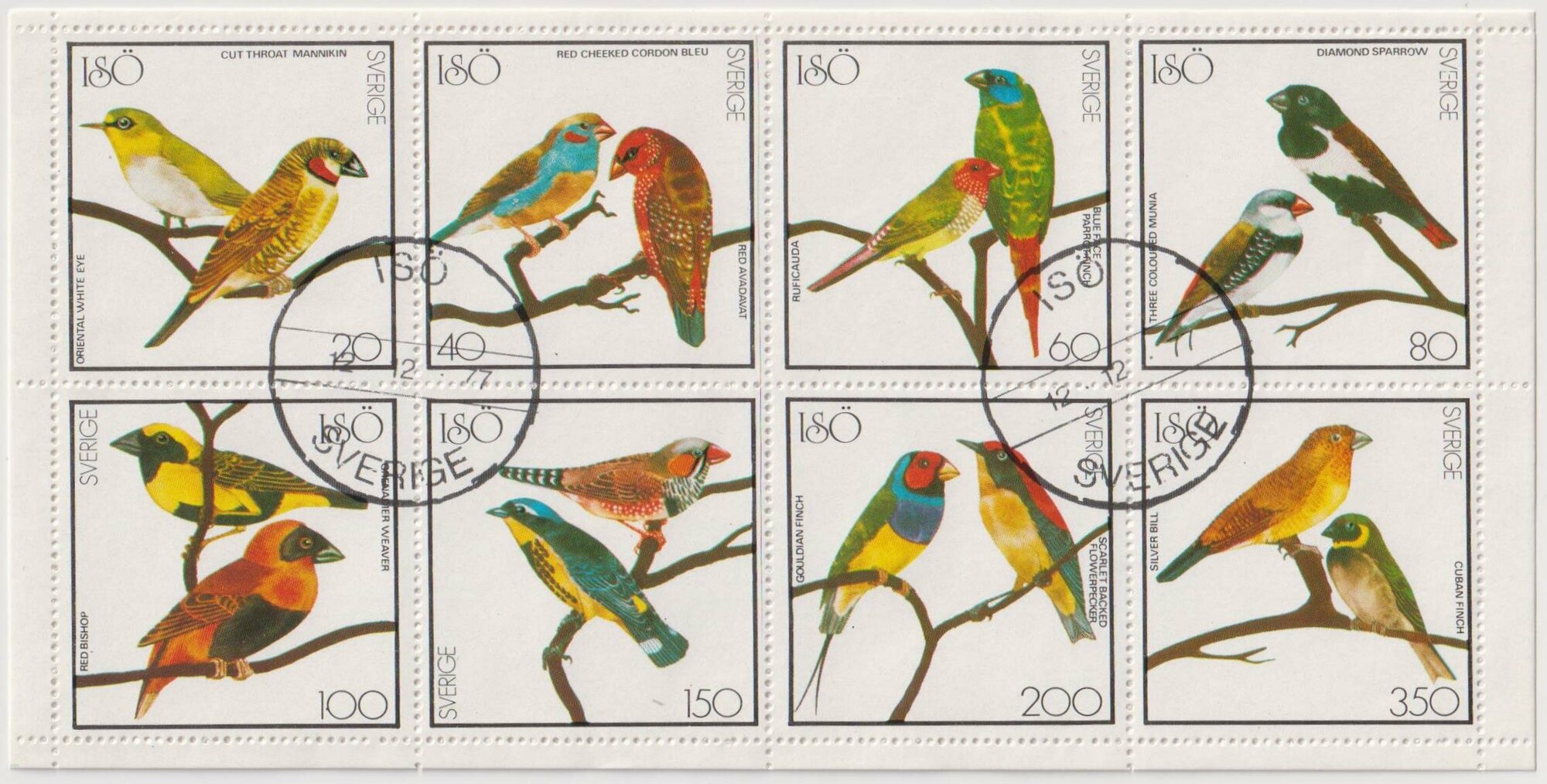 Почтовые марки Виртландия 1977г. "Птицы - фантастика" Птицы U