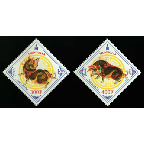 Почтовые марки Монголия 2006г. Год Свиньи Новый год, Свиньи MNH