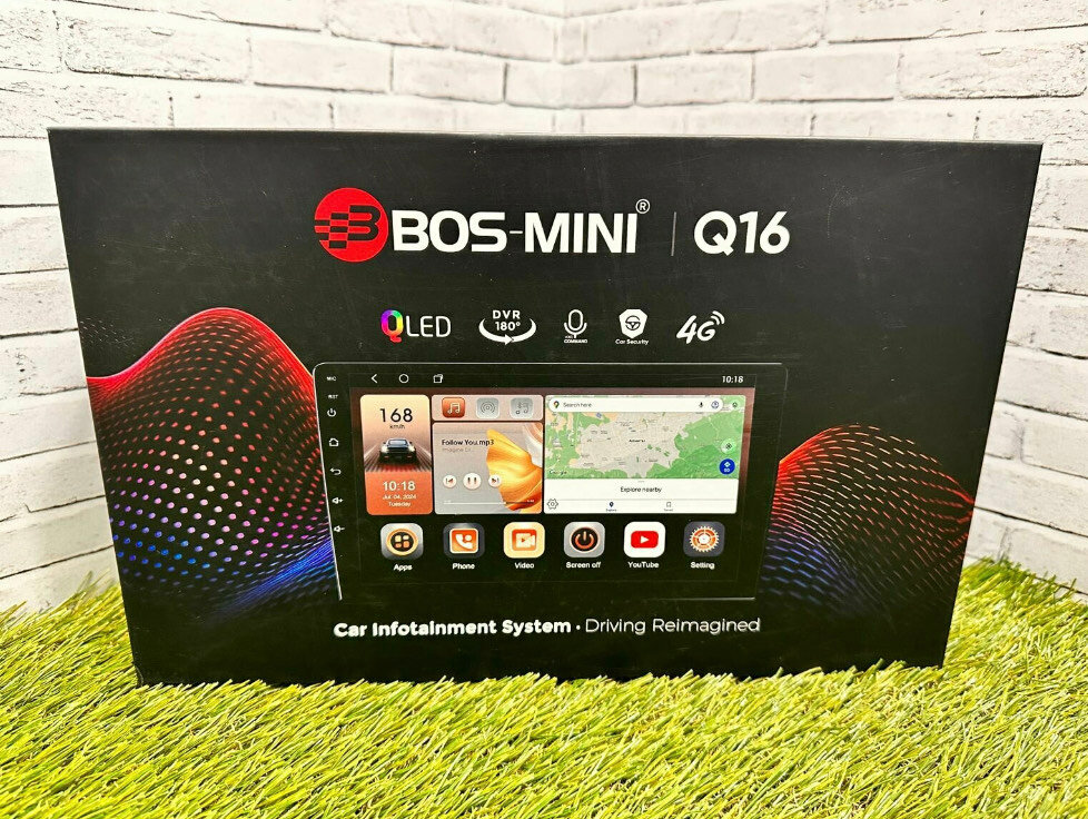 Магнитола 2din Bos-mini Q16 4/128 GB 9* дюйм с поддержкой Sim карты (Carplay/AndroidAuto)