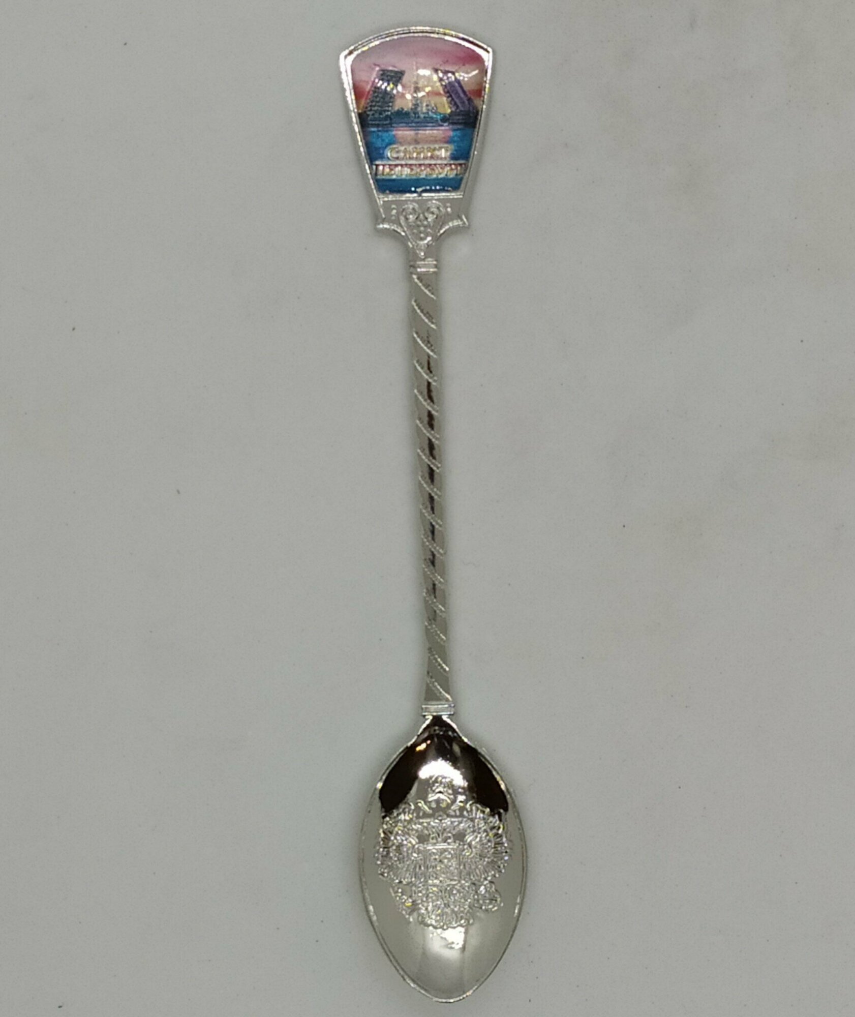 Ложка сувенирная "Санкт-Петербург, мосты" , серебро