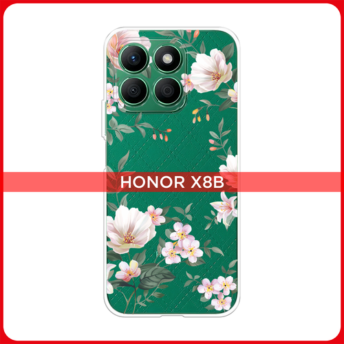 Силиконовый чехол на Honor X8B / Хонор X8B Beautiful white flowers, прозрачный силиконовый чехол на honor 30 хонор 30 beautiful white flowers прозрачный