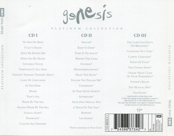 Genesis Platinum Collection CD Медиа - фото №4