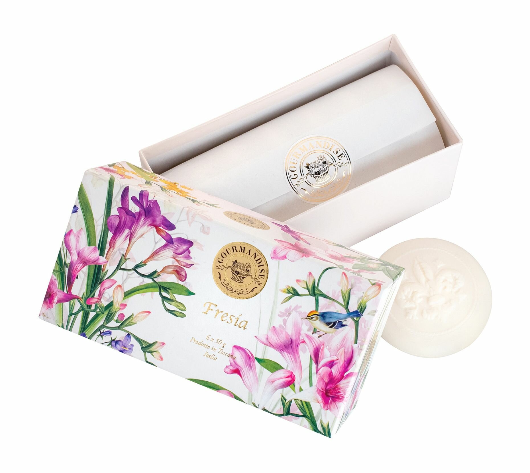 Gourmandise Набор натурального парфюмированного мыла Фрезия 6х50 г