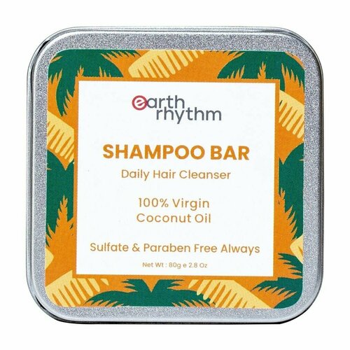 Твердый шампунь для волос с маслом кокоса / Earth Rhythm 100% Virgin Coconut Oil Shampoo Bar
