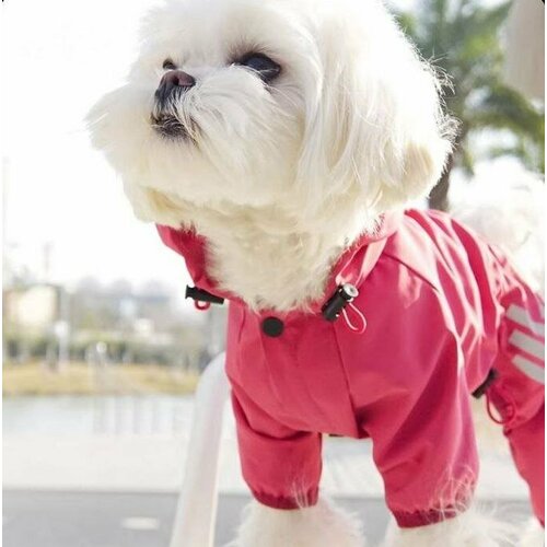 Дождевик Cheepet XL для средних и малых собак розового цвета