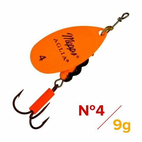 фото Блесна mepps aglia fluo orange №4 9 г