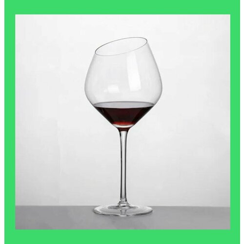 Набор бокалов для вина 570 мл, из выдувного стекла на тонкой ножке со скошенным краем, 6 шт.