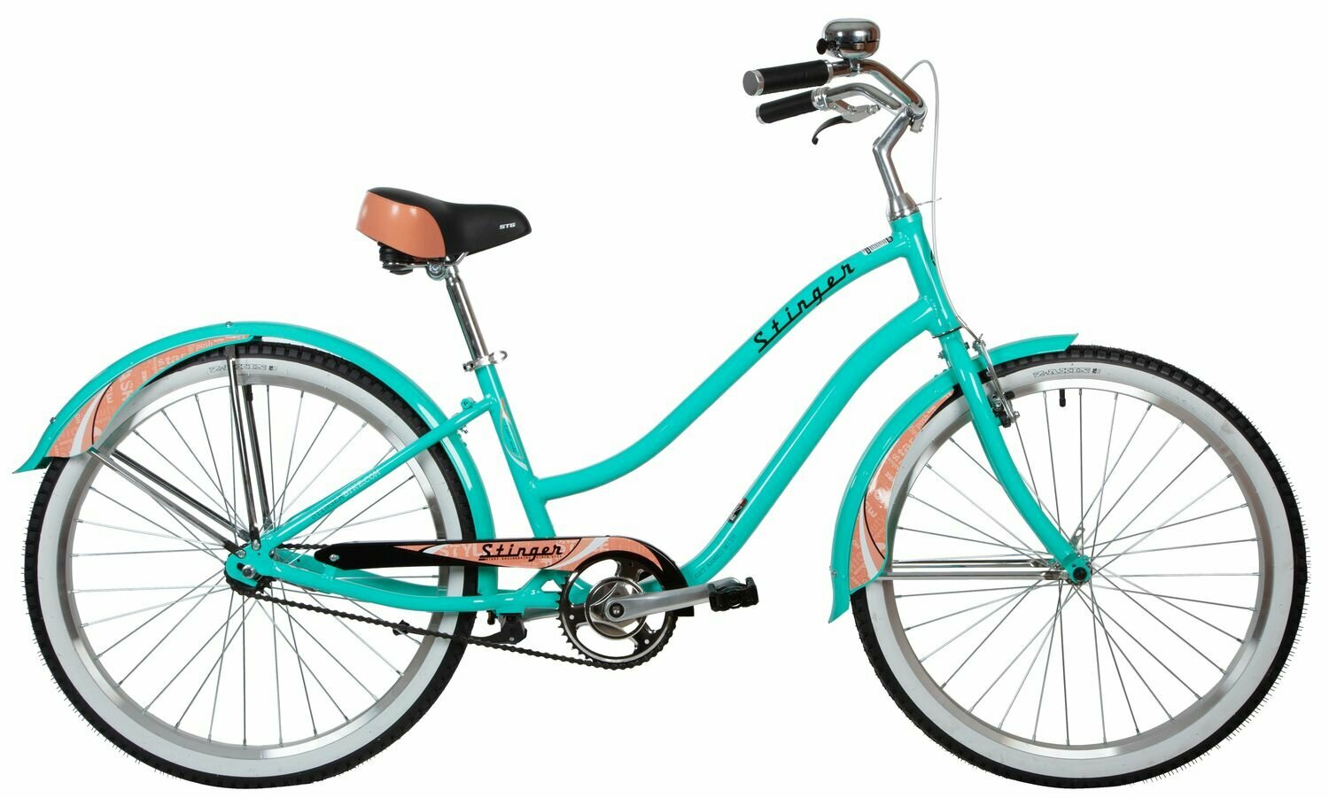 Велосипед дорожный STINGER 26" CRUISER L (16" зеленый)