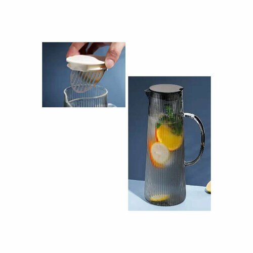 Кувшин AROMA 12 л из цветного боросиликатного рельефного стекла с крышкой-фильтром из полипропилена 106482 1042₽