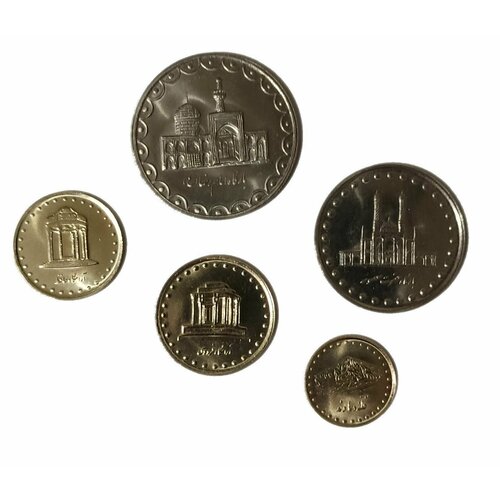 Иран 1992 - 1993 год набор 5 монет UNC набор банкнот иран 100 100000 риалов 1985 2021 год 10 штук unc