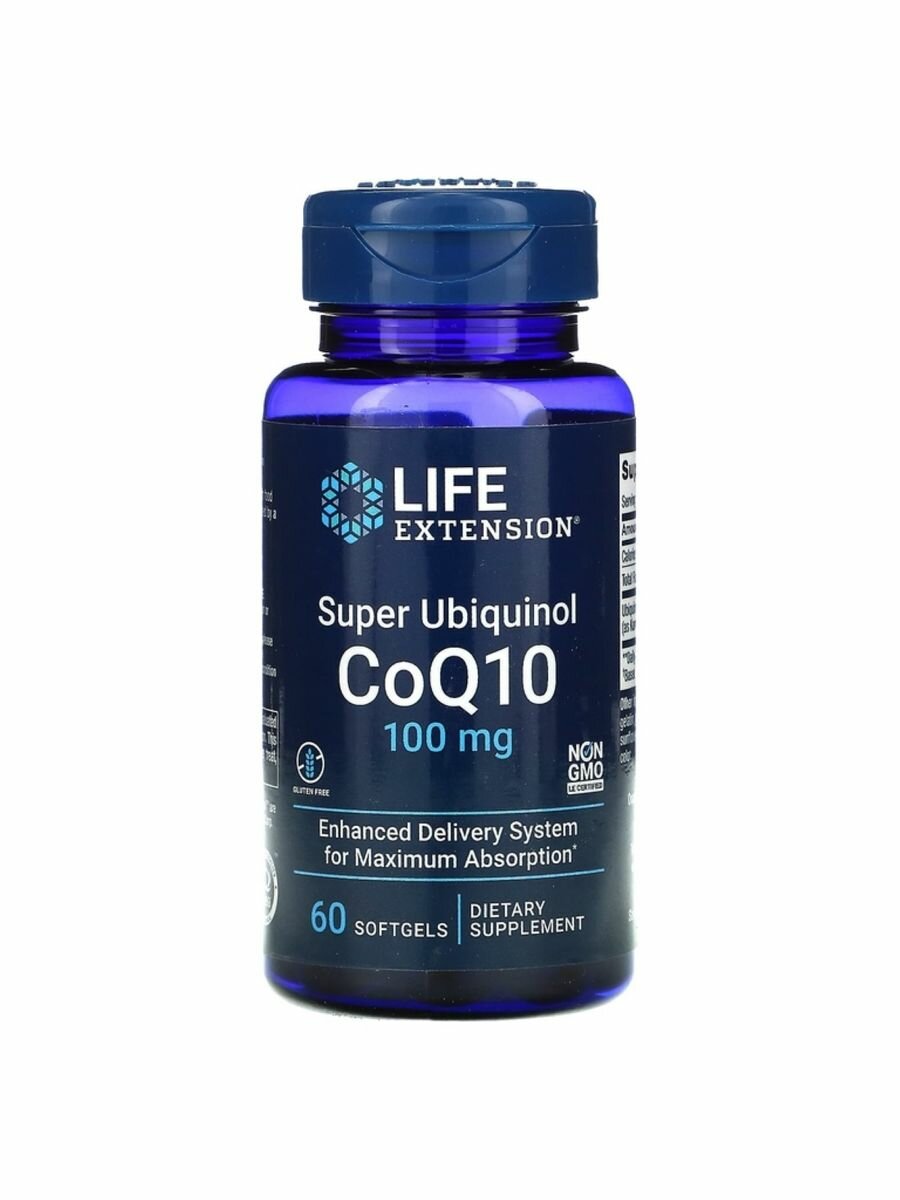 Super Ubiquinol CoQ10, Убихинол Коэнзим Q10 100 мг 60 софт