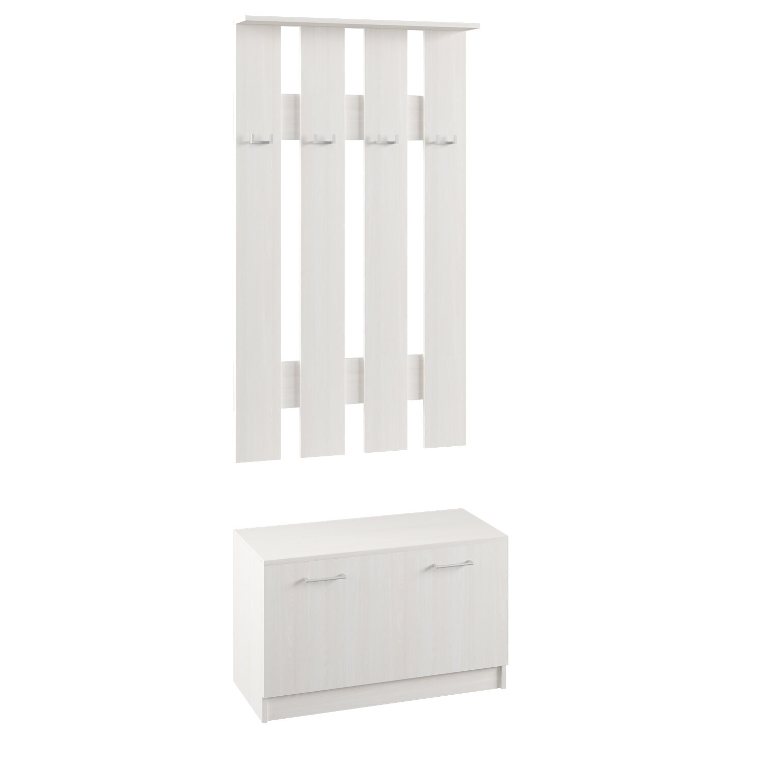 фото Тумба Анкор с вешалкой 800х2016х350 ясень анкор светлый