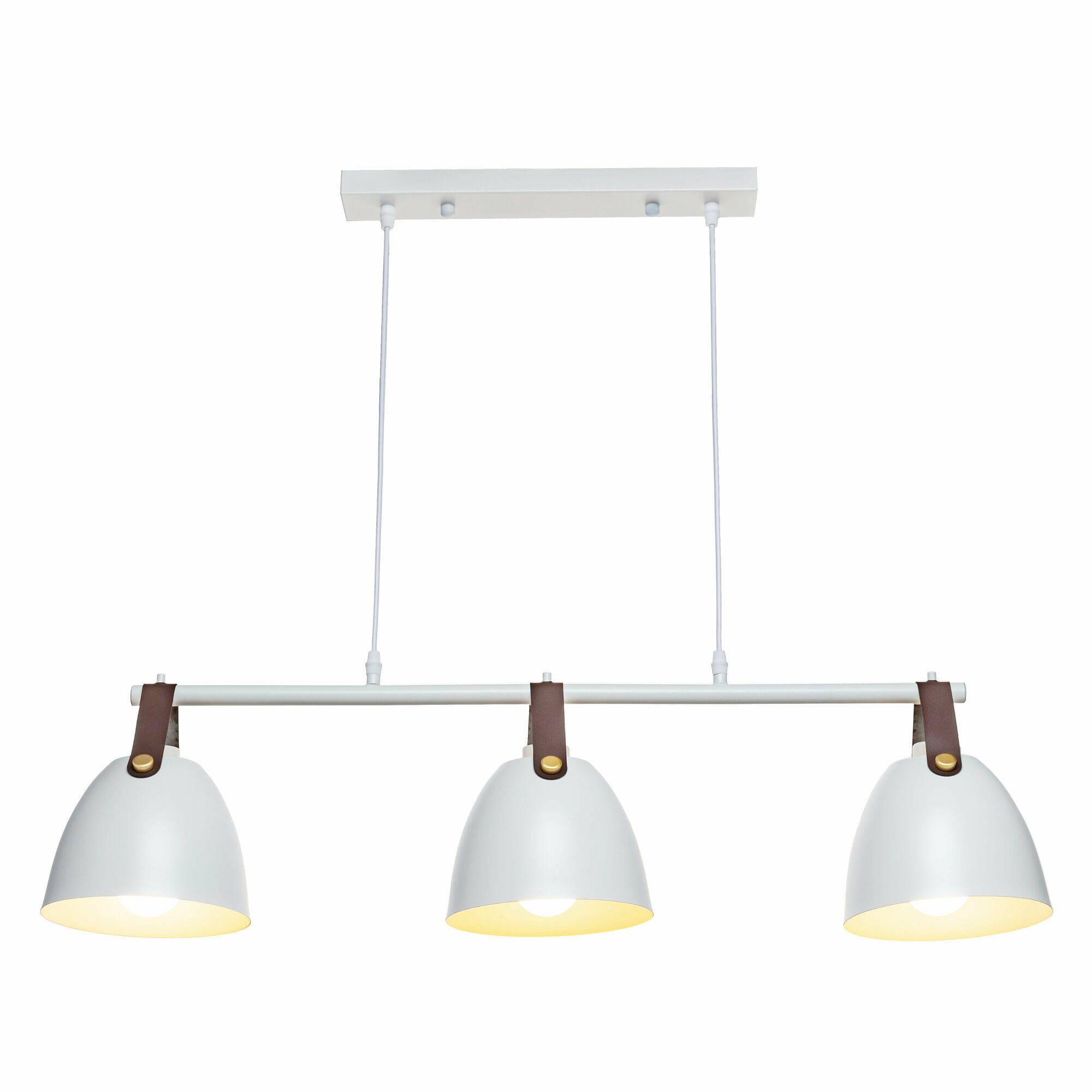 светильник подвесной LAMPLANDIA Decize white 3х40Вт Е27 металл белый - фото №1